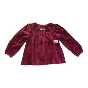 Old Navy 3/4 Sleeve Lace Cut Out Blouse - Girls Small (6/7) NWT